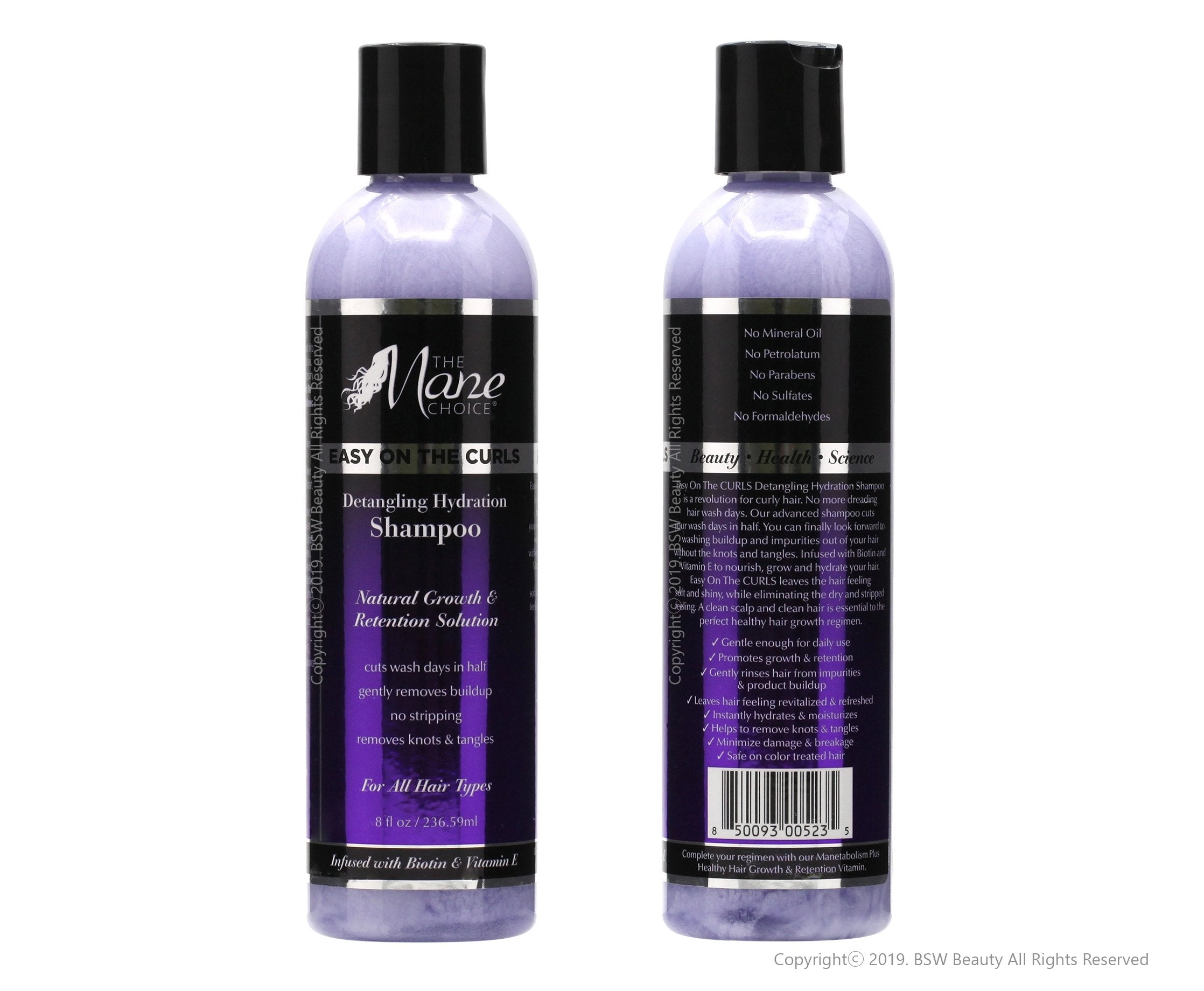THE MANE CHOICE EASY ON THE CURLS DETANGLING HYDRATION SHAMPOO 8oz
