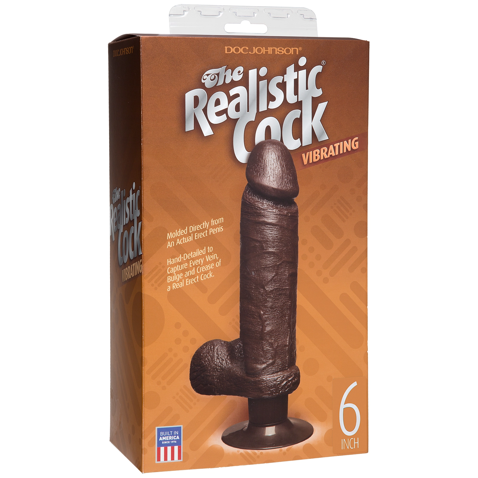 The Realistic Cock Vibrating 6” - Black