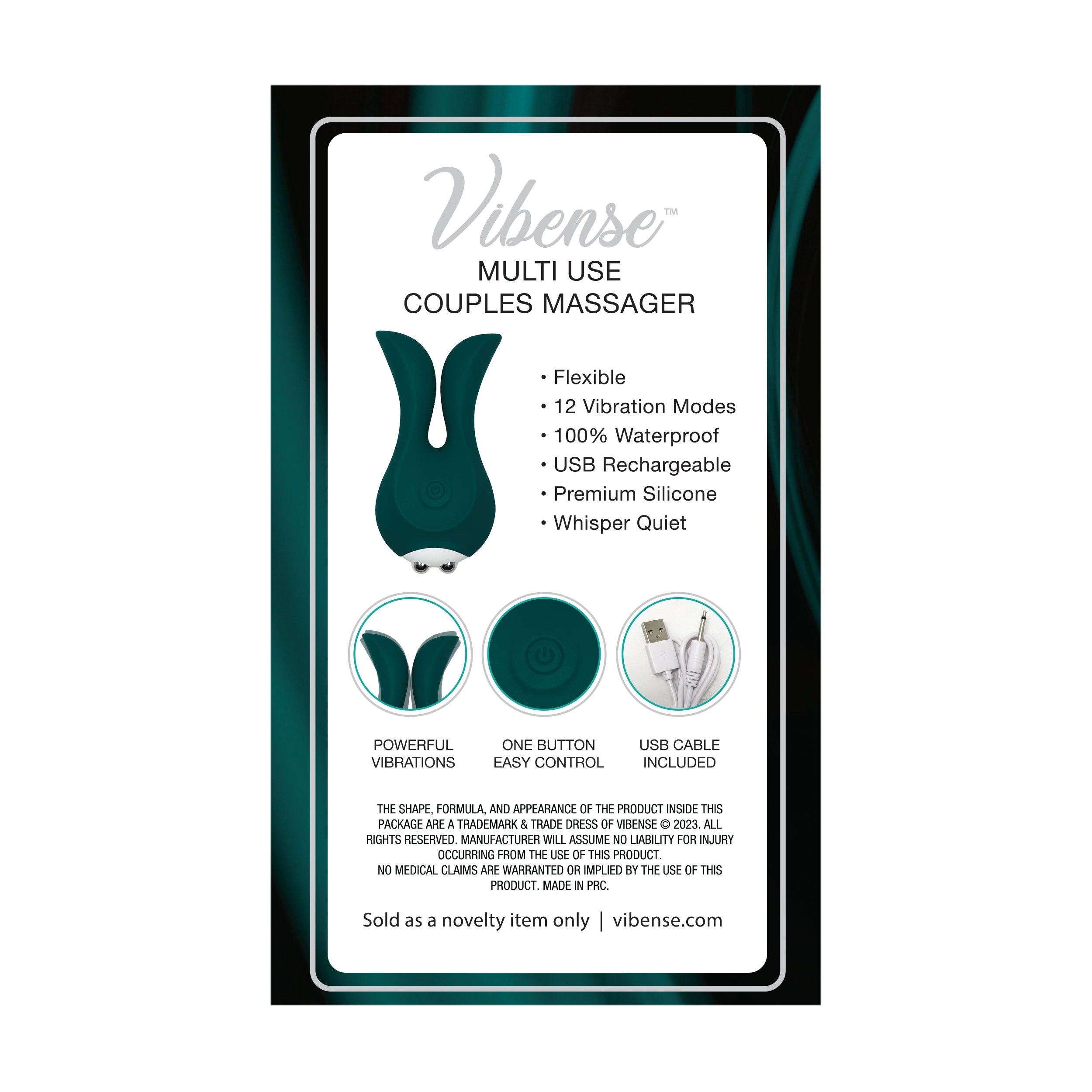 THE VIBENSE VOUS PLUS MULTI USE VIBRATOR - TEAL