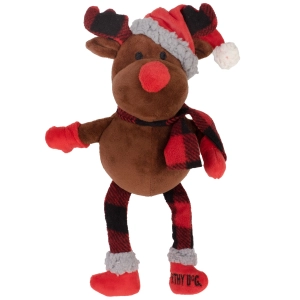 The Worthy Dog Buffalo Reindeer Brown Dog Toys