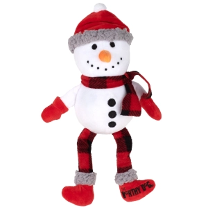 The Worthy Dog Buffalo Snowman White Dog Toys