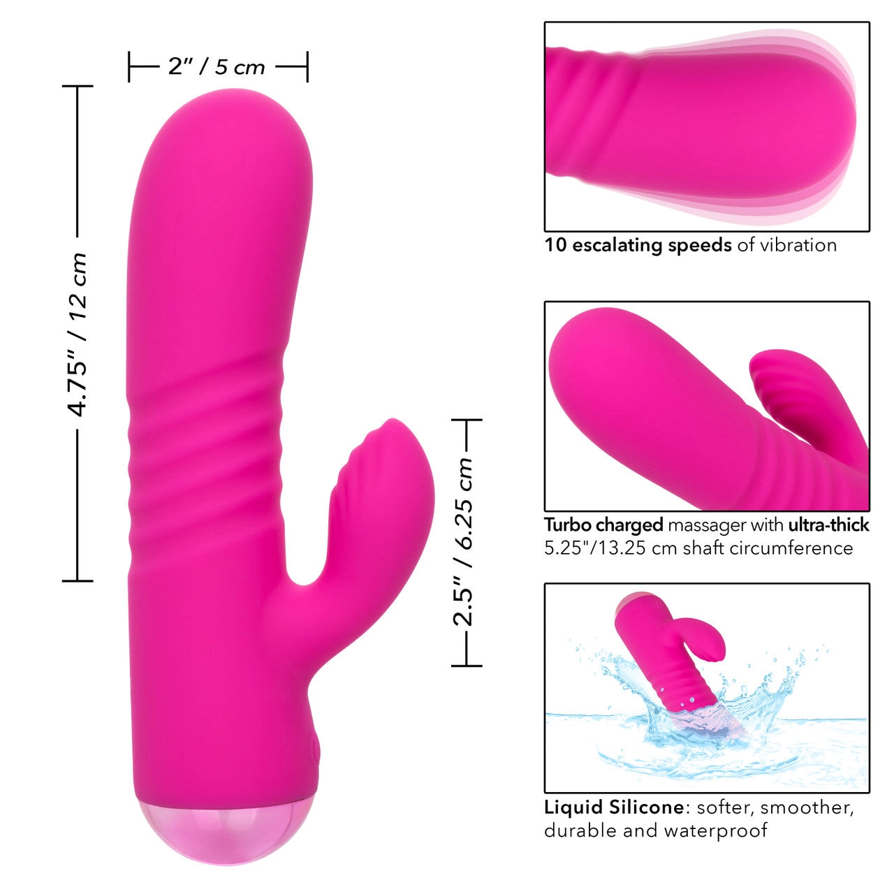 Thicc Pink Chubby Honey Dual Motor Massager Vibrator