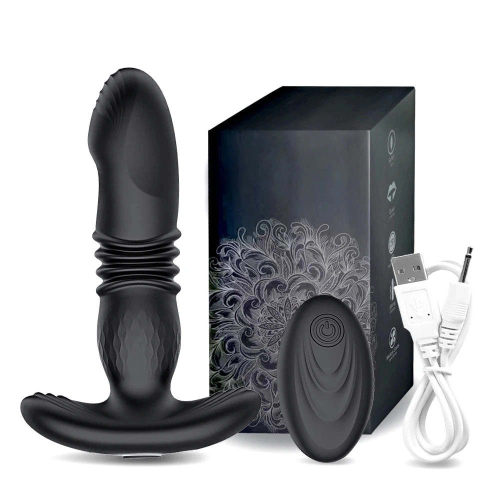 Thrusting Anal Vibrator Telescopic Prostate Massager