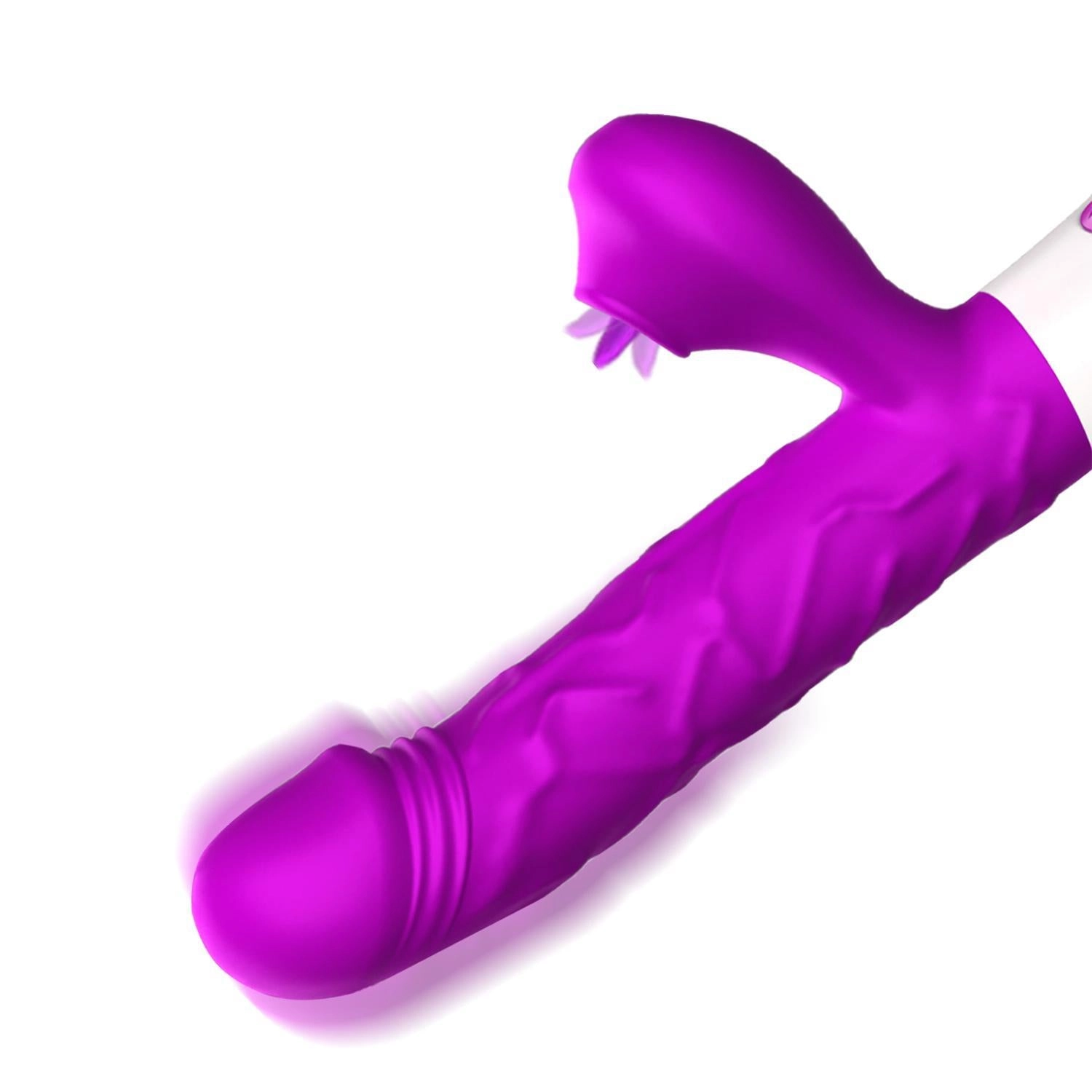 Thrusting Dildo Rabbit Vibrator for Women