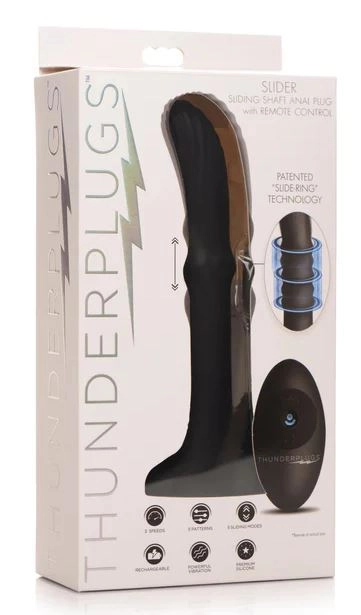Thunderplugs Sliding Shaft Anal Plug With Remote Control
