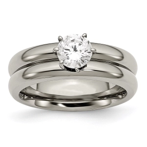 Titanium CZ Ring | TB373