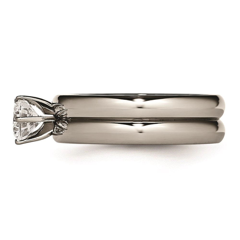 Titanium CZ Ring | TB373