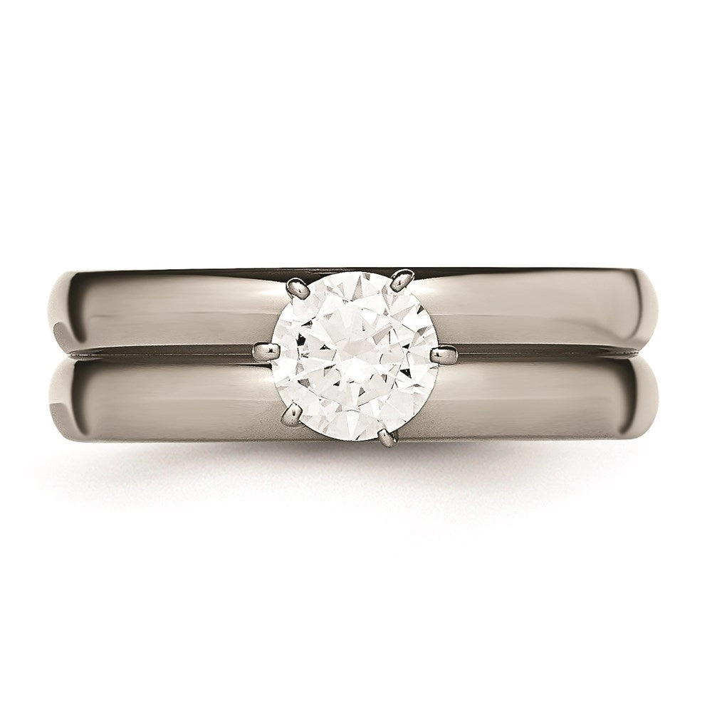 Titanium CZ Ring | TB373