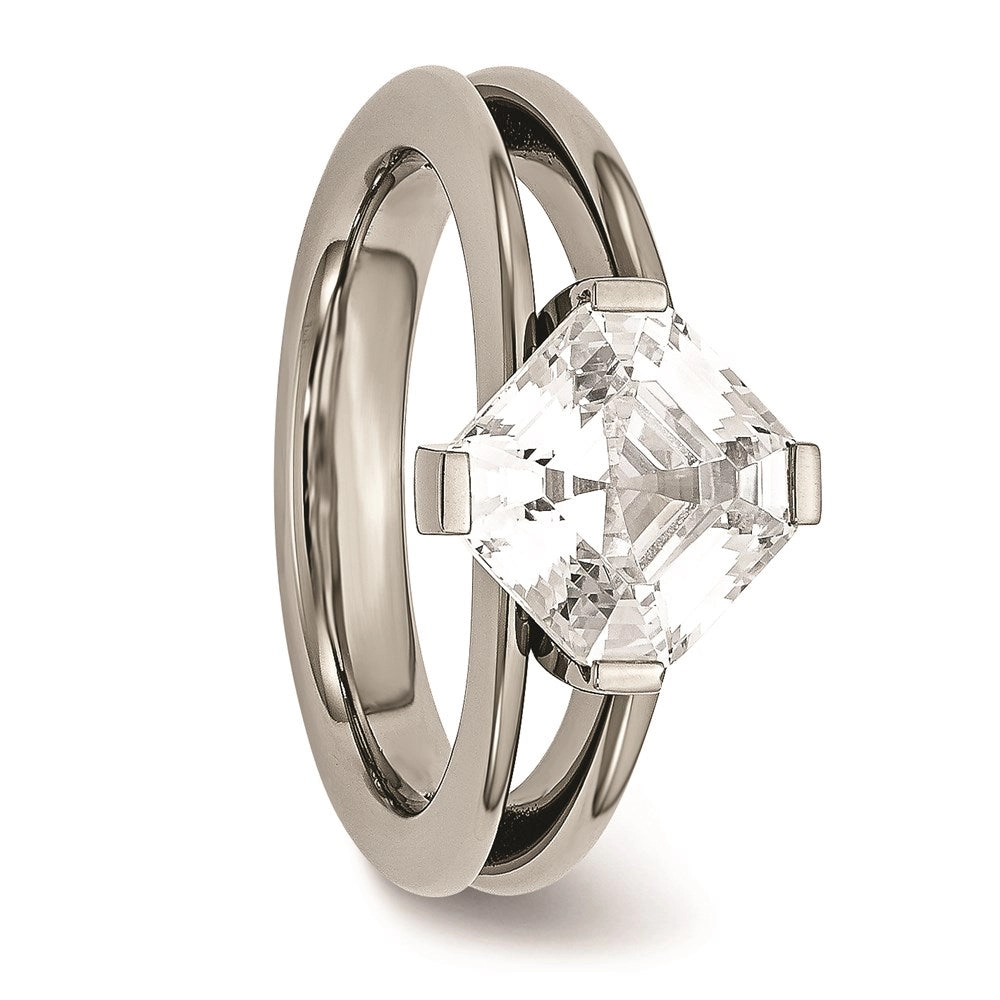 Titanium CZ Ring | TB375