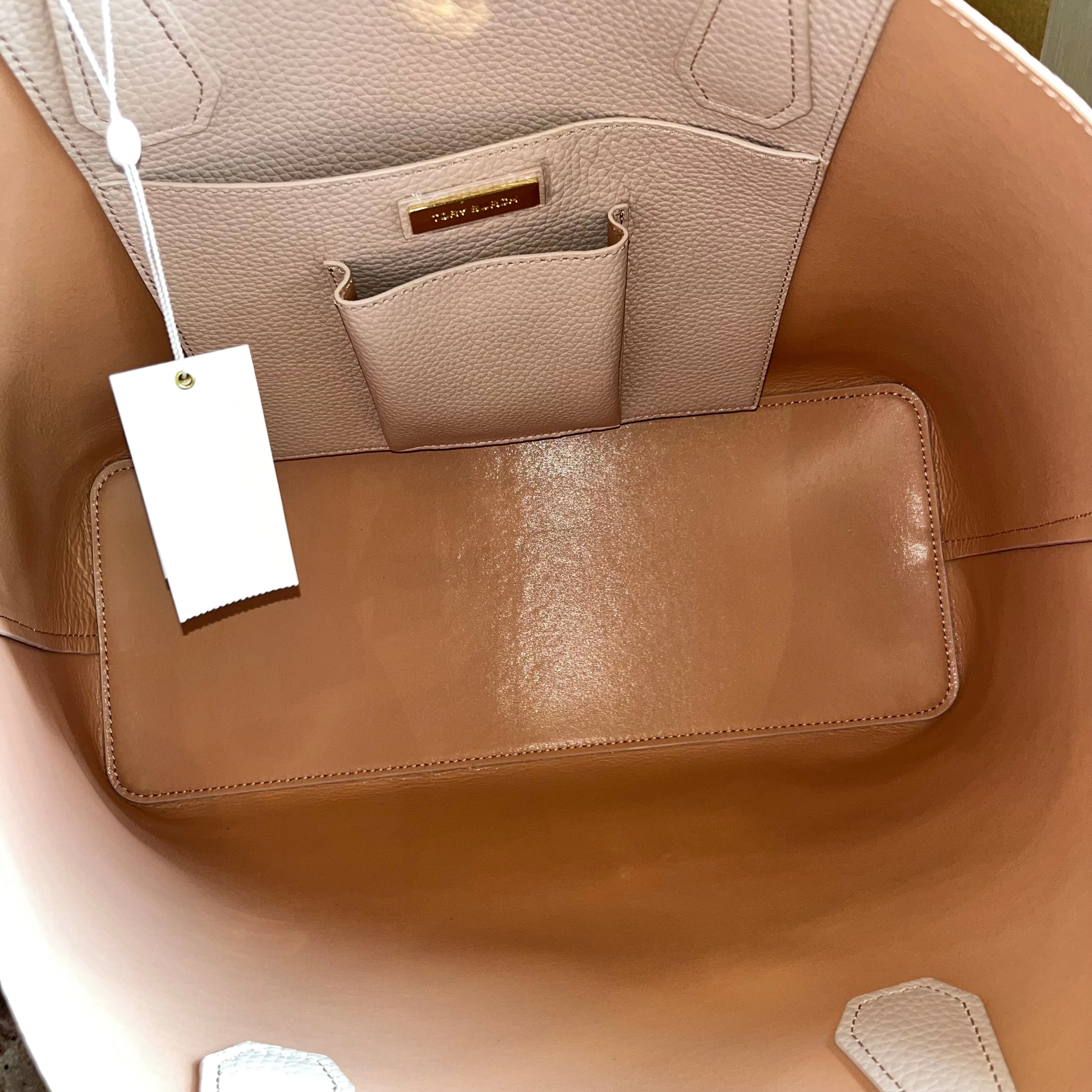 TORY BURCH Brody Pebbled Leather Tote Bag