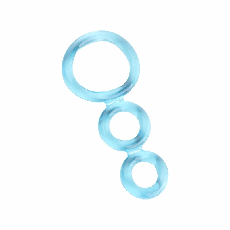 Triple Cockring Penis Ring Delay Ejaculation Male Masturbator Cock Rings for Men Scrotum Stretcher Testicles Ring