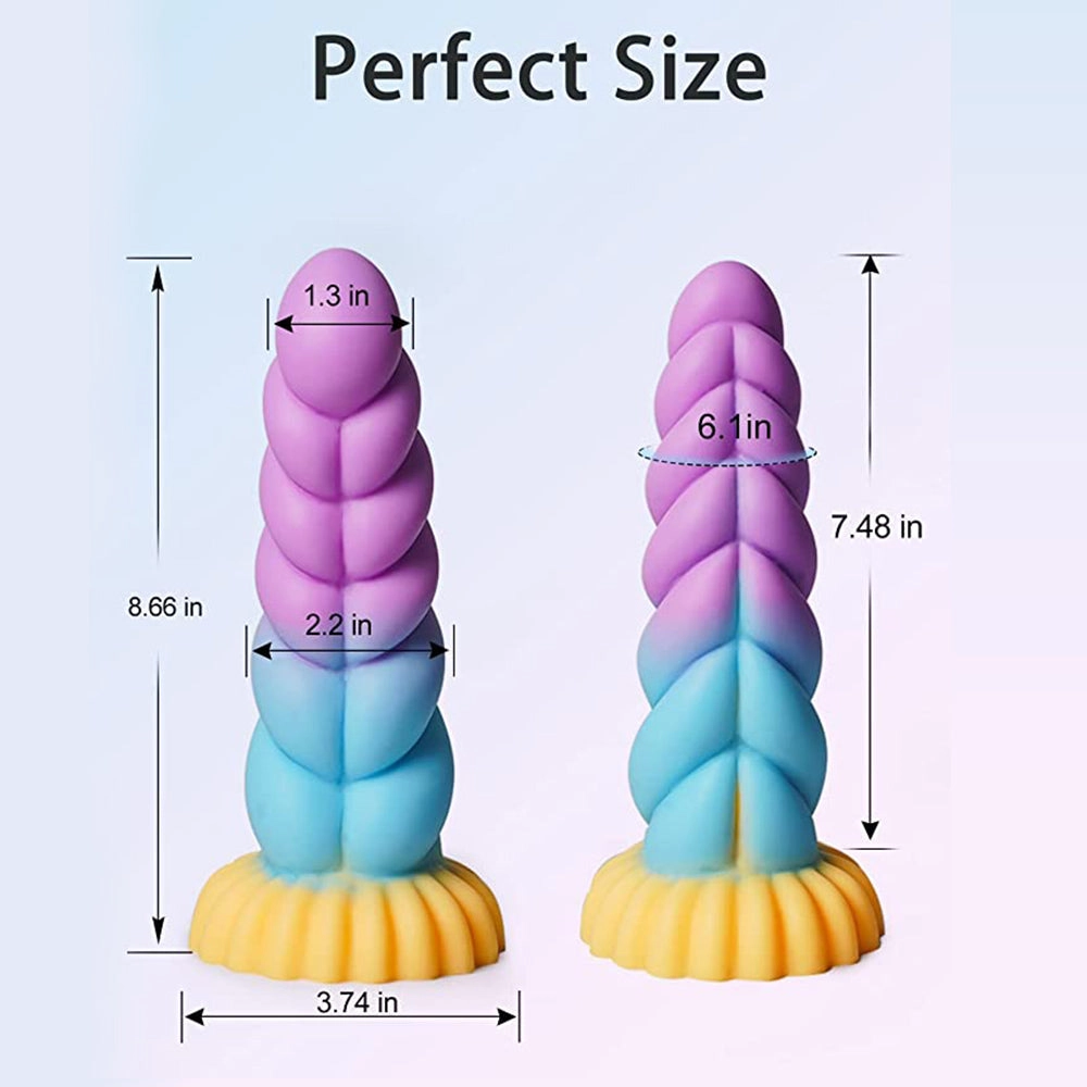 Unicorn 8.66 Yellow Liquid Silicone Dildo With Delightful Macaron Color - Laphwing