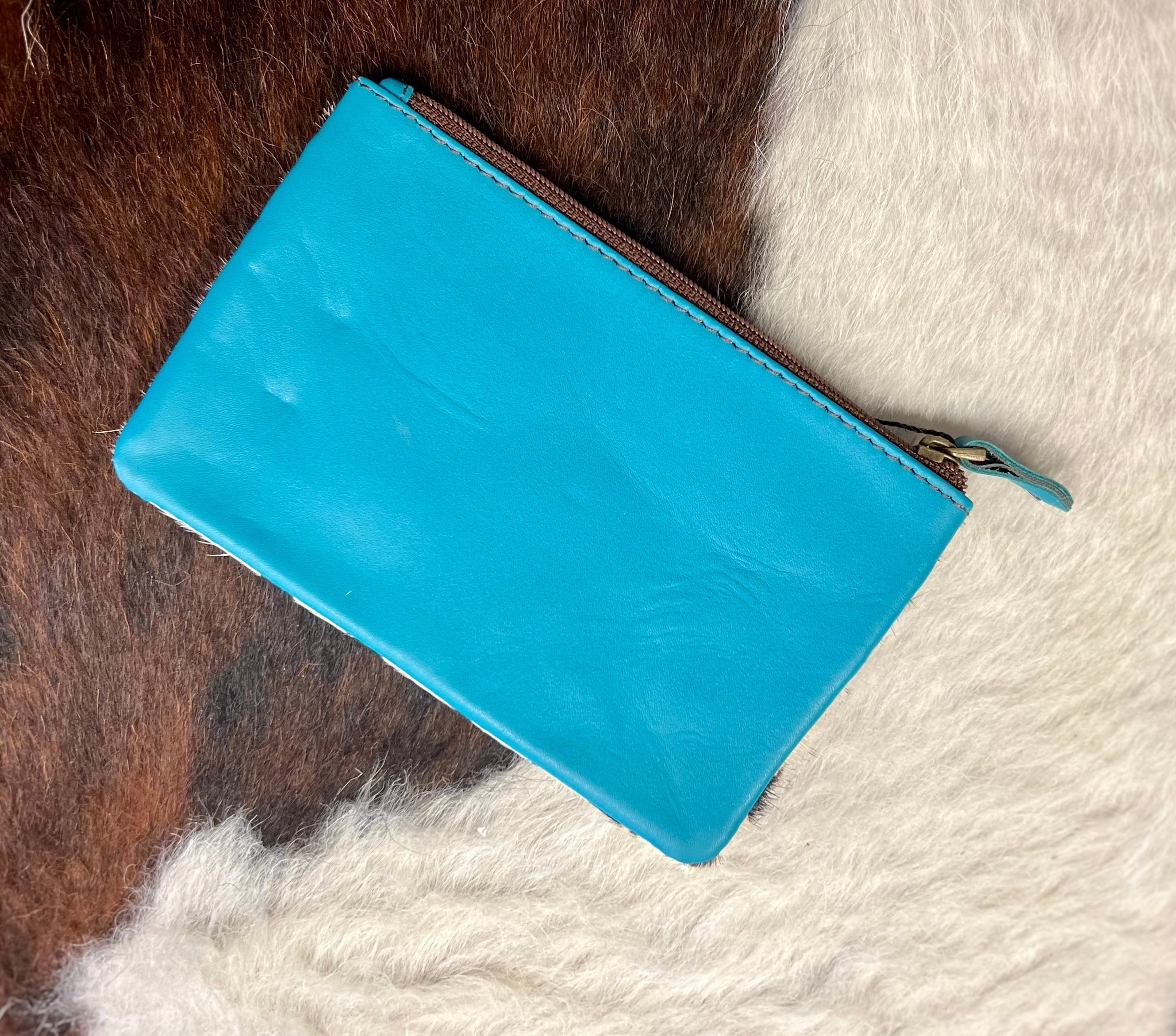 Vance Triple Zip Leather Coin Pouch -3 colors