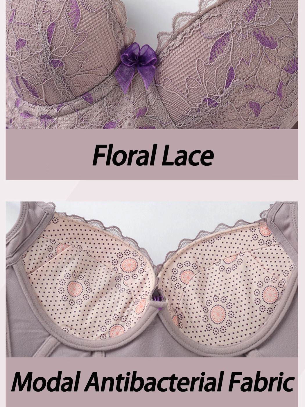 Women's Lace Adjustable Push Up Bra