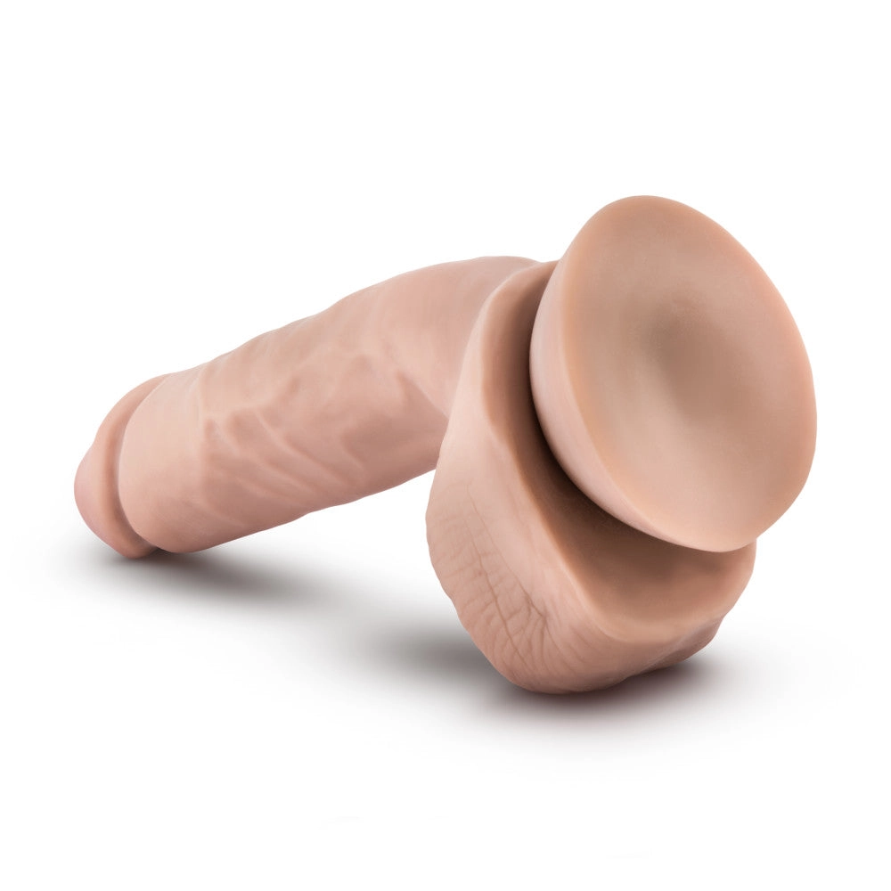 X5 By Blush® | Hard on Realistic G-Spot Natural 8.5-Inch Long Dildo With Balls & Suction Cup Base