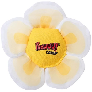 YEOWWW! Daisy Flower Yellow & White Cat Toys