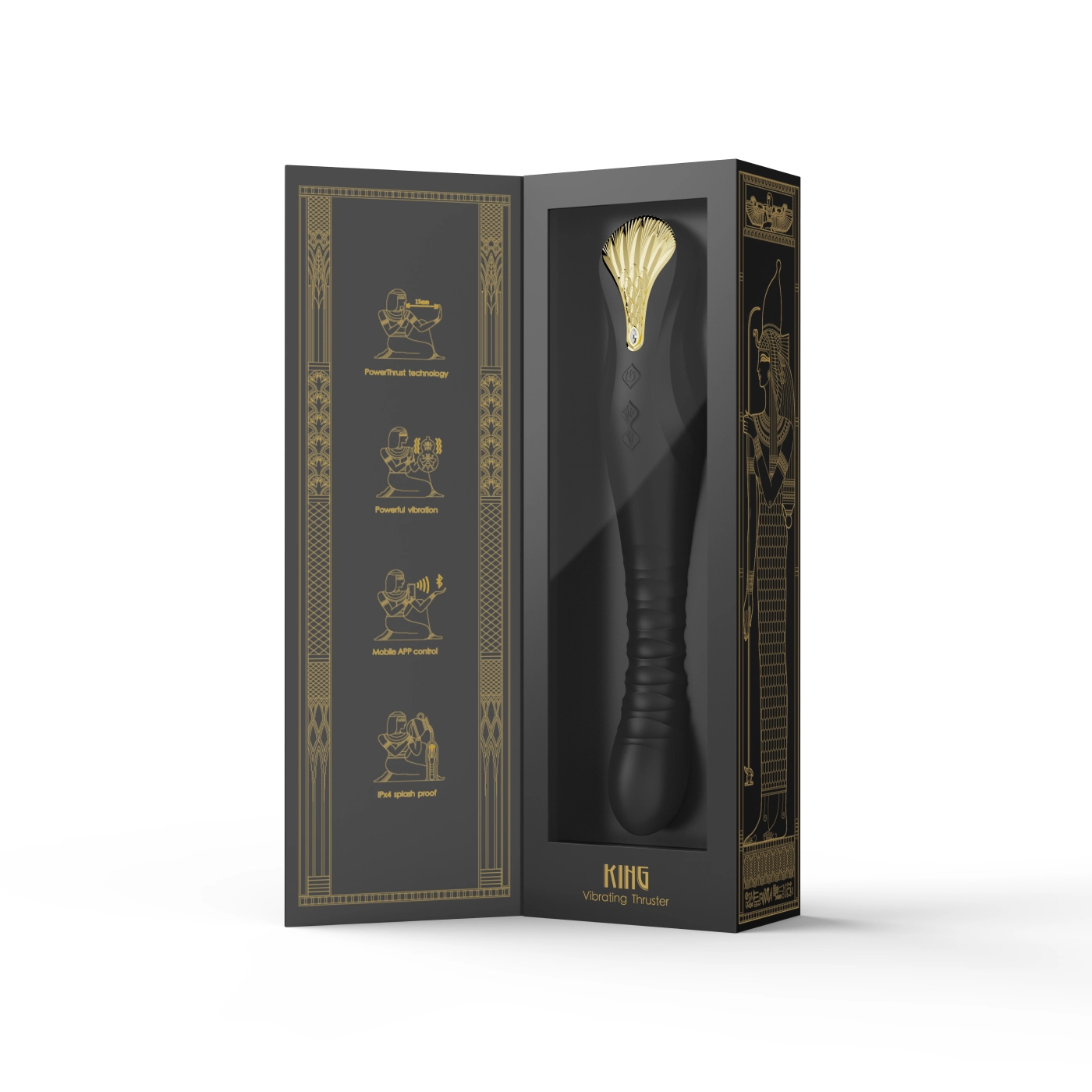 ZALO King Vibrating Thruster Obsidian Black